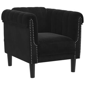vidaXL Fauteuil fluweel zwart