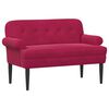vidaXL Loungebank met knopencomfort Wijnrood 120 x 66 x 78 cm fluweel