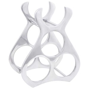 vidaXL Wijnrek Aluminium Zilver