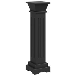 vidaXL Plantenstandaard klassieke zuil vierkant 17x17x66 cm MDF zwart