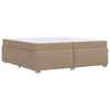 vidaXL Bedframe met matras Cappuccino 200 x 200 cm Stof