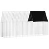 vidaXL Konijnenkooi zilver 400 x 100 x 210 cm Gegalvaniseerd staal
