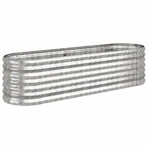 vidaXL Plantenbak 152x40x36 cm gegalvaniseerd staal zilverkleurig
