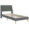 vidaXL Bedframe met matras Donkergrijs 90 x 200 cm Polyester