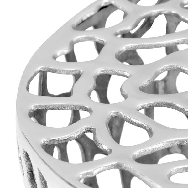 vidaXL Salontafel 70x30 cm gegoten aluminium zilverkleurig