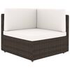 vidaXL 9-delige Loungeset poly rattan bruin