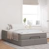 vidaXL Ottoman bed met matras 120x190 cm stof taupe