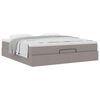 vidaXL Ottoman bed met matras 160x200cm stof taupe
