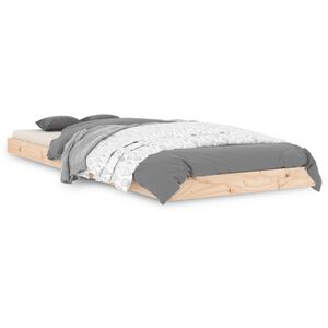 vidaXL Bedframe massief grenenhout 75x190 cm