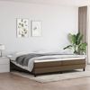 vidaXL Boxspring bed stof donkerbruin 200x200 cm
