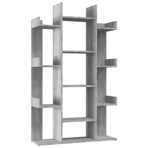 vidaXL Boekenkast 86x25,5x140 cm bewerkt hout grijs sonoma eiken