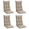 vidaXL Stoelkussens 4 st hoge rug oxford stof taupe