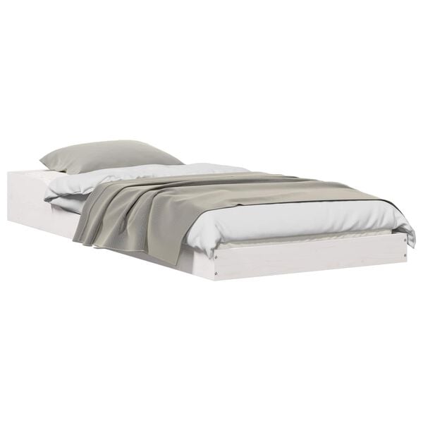 vidaXL Bedframe Wit 90 x 210 cm Massief grenenhout