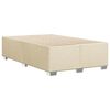 vidaXL Boxspring met matras stof cr&egrave;mekleurig 120x190 cm