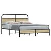 vidaXL Bedframe zonder matras bewerkt hout sonoma eikenkleur 150x200cm