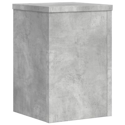 vidaXL Plantenstandaards 2 st 20x20x30 cm bewerkt hout betongrijs