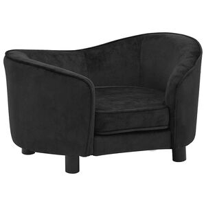 vidaXL Hondenbank 69x49x40 cm pluche zwart