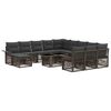 vidaXL Tuinbankenset 13 st Grijs en Donkergrijs poly rattan