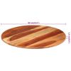 vidaXL Tafelblad rond 15-16 mm 60 cm massief acaciahout