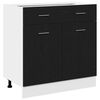 vidaXL Hangkast Zwart Eiken 80 x 31 x 81,5 cm Bewerkt hout