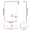 vidaXL Salontafelpoten 2 st 38x(42-43) cm staal wit