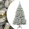 vidaXL Kunstkerstboom 210 cm 300 LED's Warmwit PVC en staal