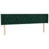 vidaXL Hoofdbord met randen 183x16x78/88 cm fluweel donkergroen