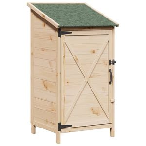 vidaXL Tuinschuur Naturel 59,5 x 56 x 113,5 cm Massief Vurenhout