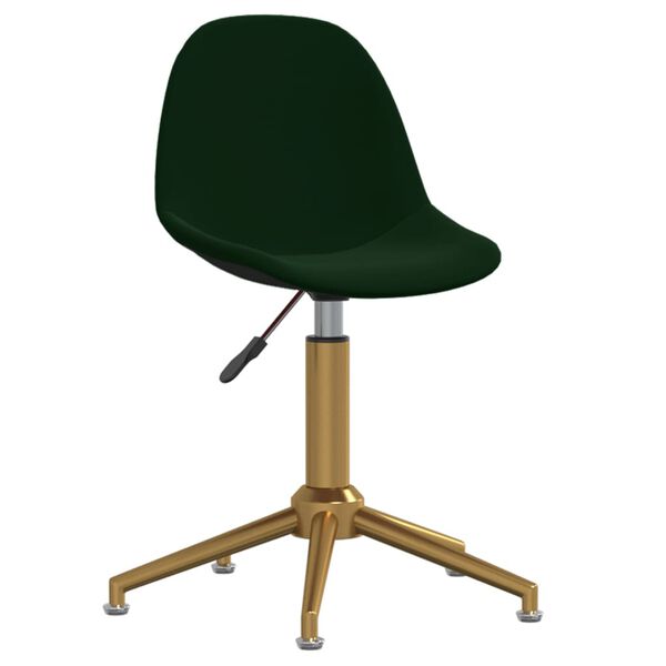 vidaXL Eetkamerstoelen draaibaar 4 st fluweel donkergroen