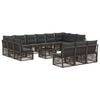 vidaXL Tuinbankenset 14 st Grijs poly rattan