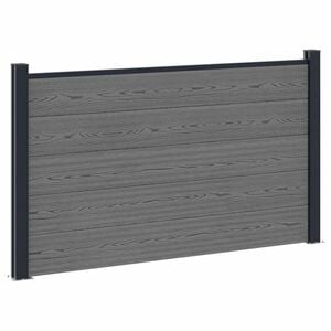 vidaXL Hek set 180 x 105 cm WPC en Aluminium Grijs