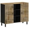 vidaXL Dressoir 90x33,5x75 cm massief ruw mangohout