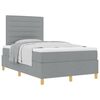 vidaXL Boxspringbed met matras Lichtgrijs 120 x 200 cm Stof