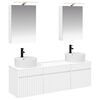 vidaXL Badkamerkastenset 5 pcs Wit 50 x 14,5 x 70 cm Bewerkt hout