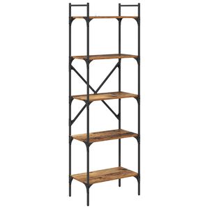 vidaXL Boekenkast 5-laags 56 x 32 x 174 cm Bewerkt hout Oud Hout