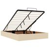 vidaXL Ottoman bed met matras 140x200cm stof cr&egrave;mekleurig