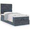vidaXL Ottoman bed met matrassen 80x200cm fluweel donkergrijs