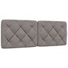 vidaXL Bed met matras stof taupe 140x200 cm