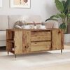 vidaXL Salontafel met lade Oud Hout 102 x 44,5 x 50 cm Bewerkt hout