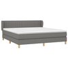 vidaXL Boxspring met matras stof donkergrijs 180x200 cm
