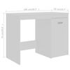 vidaXL Bureau 140x50x76 cm bewerkt hout wit