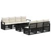vidaXL Tuinbankenset 8 st Zwart en Cream Wit poly rattan