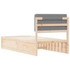 vidaXL Bedframe met Gevoerd Hoofdgedeelte Lichtgrijs 80 x 200 cm