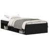 vidaXL Bedframe zonder matras 75x190 cm spaanplaat zwart eikenkleurig