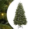 vidaXL Kunstkerstboom 270 cm 300 LED's Warmwit PVC en staal Groen