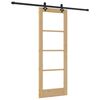 vidaXL Schuifdeur ORKDAL Natuurlijk en Zwart 73,5 x 198,5 cm