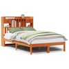 vidaXL Bed met boekenkast zonder matras grenenhout wasbruin 135x190 cm