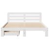 vidaXL Bedframe zonder matras massief grenenhout wit 140x190 cm
