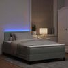 vidaXL Boxspring bed met hoofdeinde Lichtgrijs 120 x 190 cm Fluweel