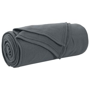 vidaXL plaid Donkergrijs 170 x 130 cm 0.33 kg Fleece